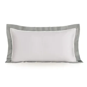 Super fronha avulsa 600 fios Cetim Pariolli Branco/Platino 50cm x 90cm