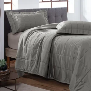 Colcha Satinee Square Super King Cor Verde 100% Algodão