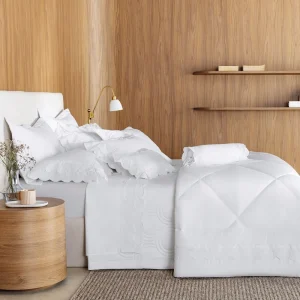 Jogo de Cama King Trussardi Goielli 300 Fios 100% Algodão Branco 2,80x2,80m