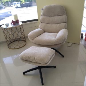 Cadeirão Relax Gina + pousa pés tecido