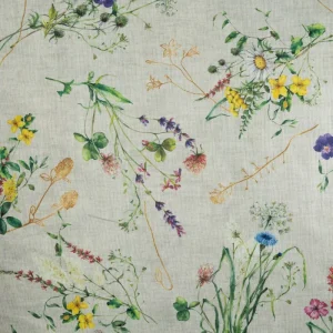 Tela floral bege