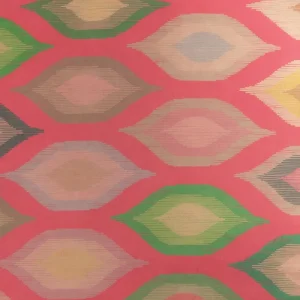 Raso geométrico rosa magenta