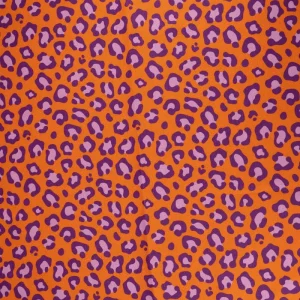 Semipanamá leopardo roxo e laranja