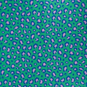 Semipanamá leopardo azul e verde