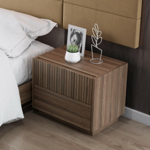 Mesa Cabeceira AQUA AQ2101 frentes ripadas
