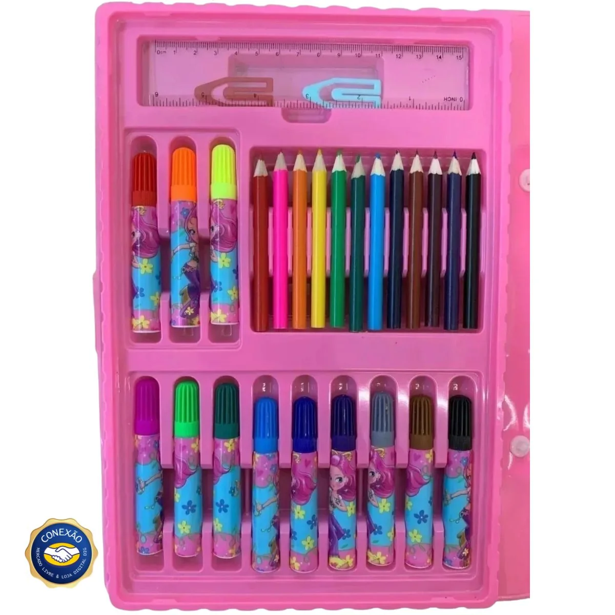 Ninho Boy – Maleta de Pintura Infantil (68 peças, Cores Unicórnio) | Estojo Escolar | Canetinha - Image 5