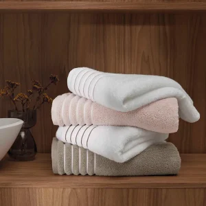 Toalha de Banho Gigante Trussardi Palladio Branco/Rosato