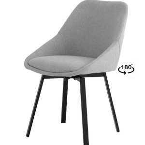 Cadeira Rotativa Amelie gris claro
