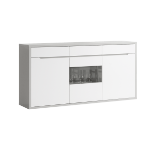 Aparador Viena – Cinza/Branco