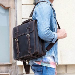 Mochila Notebook 2 em 1 em Couro Legítimo BP 103: Versatilidade com Toque Profissional