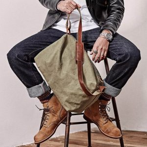 Bolsa Masculina BP 609 Tiracolo em Lona e Couro. Executiva Casual