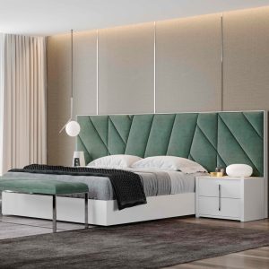 Cama Casal e Mesas Cabeceira Roma R02