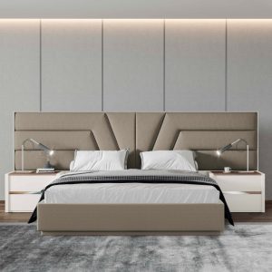 Cama Casal e Mesas Cabeceira Roma R04