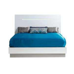 Cama Casal Viena – Cinza/Branco