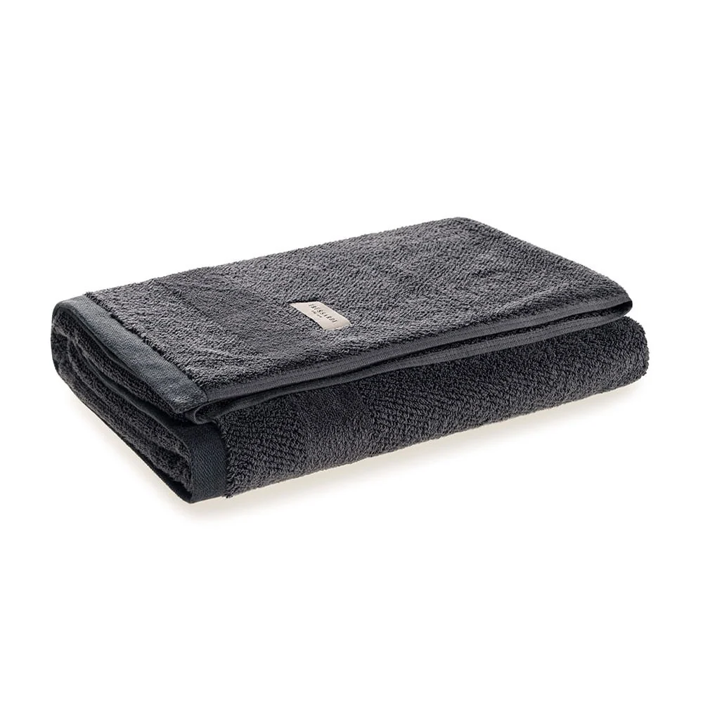 Toalha Banhão Trussardi Veludo Borgia 86 x 150cm Chumbo