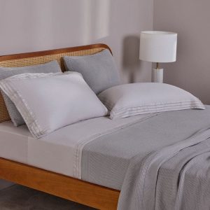 JOGO DE CAMA S.KING PALLADIO PRATA NUVEM/PRATA