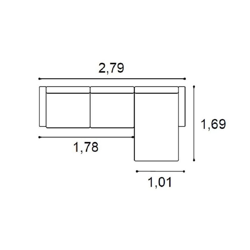Sofá Chaiselongue Karol – Lourini - Image 3